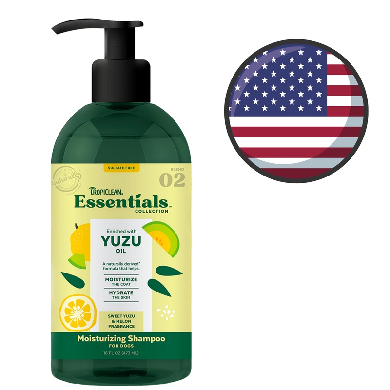TropiClean - Essentials Yuzu Fruit & Melon Dog Shampoo - 16 Oz