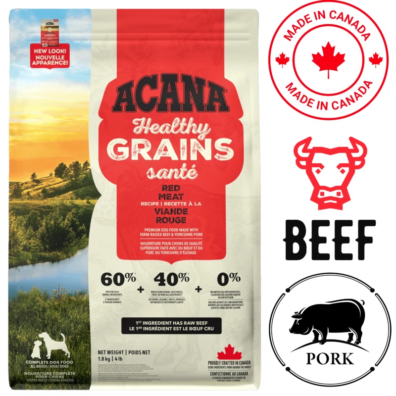 Acana - Healthy Grains Ranch-Raised Red Meat Dry Dog Food