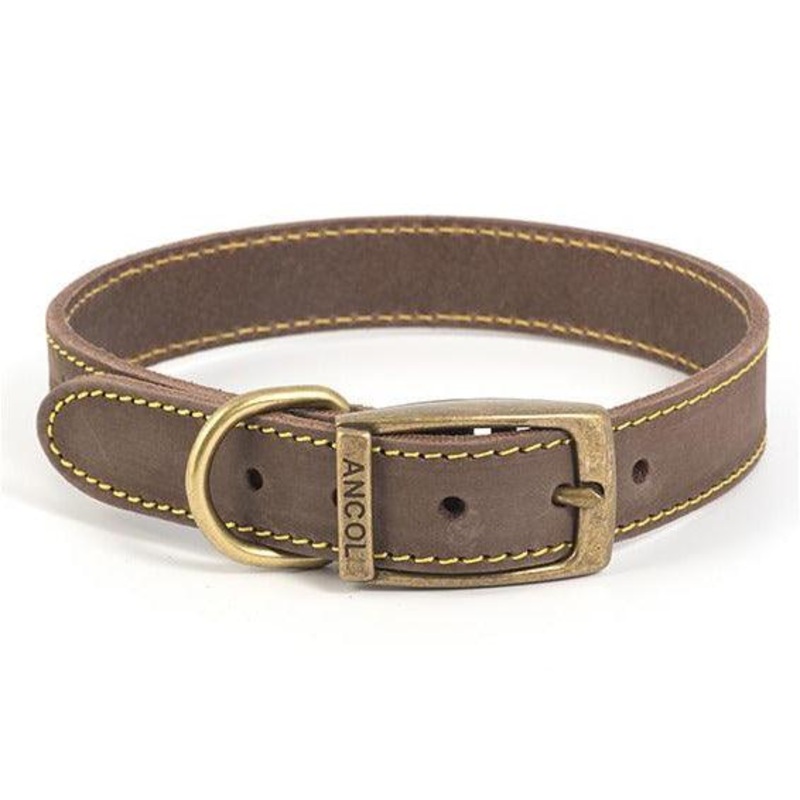 Ancol Timberwolf Leather Dog Collars