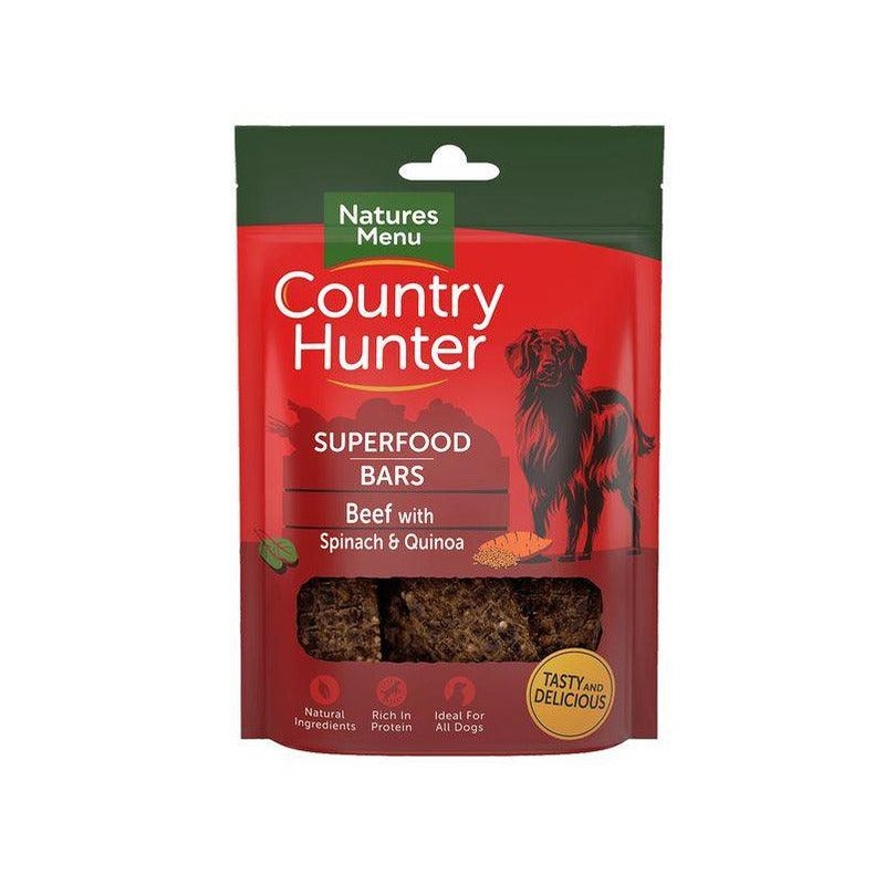 Country Hunter Superfood Bars Beef Dog Treats 100g