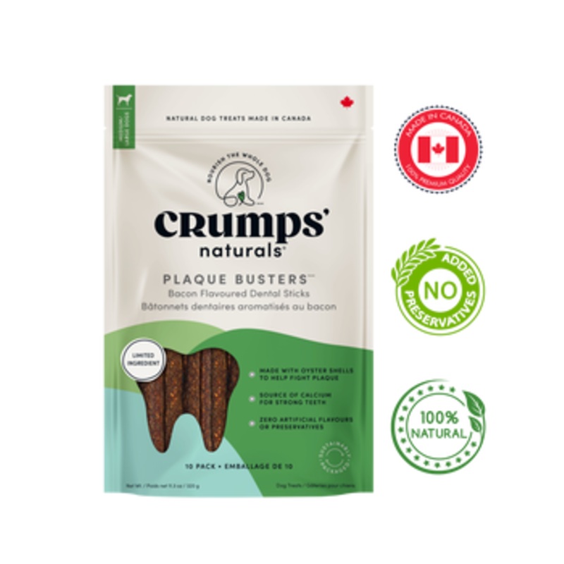 Crumps' Natural - Plaque Buster Bacon Dental Sticks - 270 Grams
