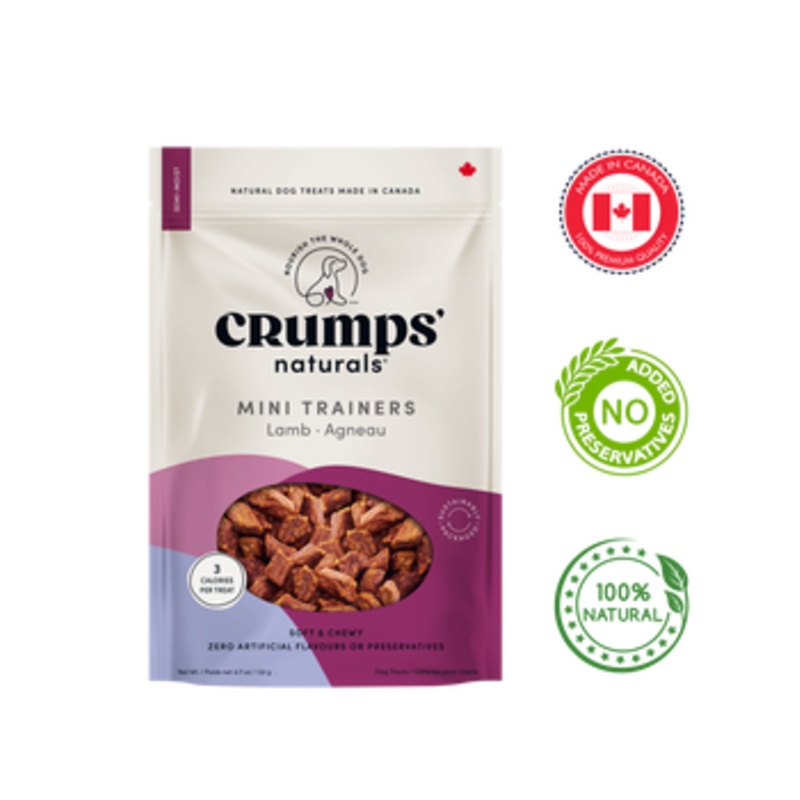 Crumps' Natural - Semi Moist Mini Trainers Lamb Treats - 132 Grams