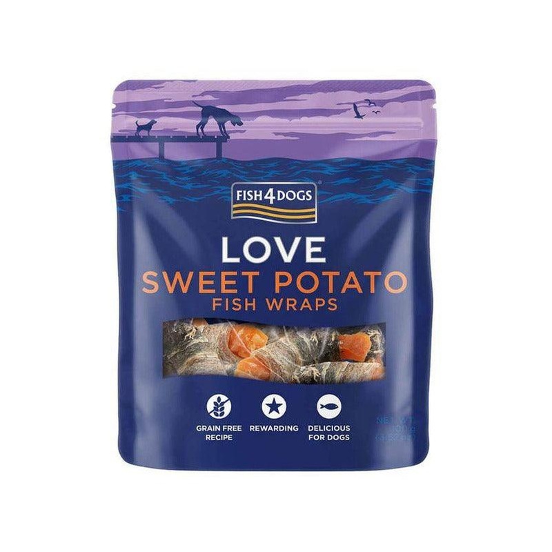 Fish4Dogs Sweet Potato Fish Wraps Dog Treats