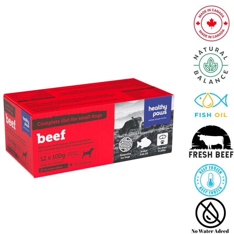 Healthy Paws - Small Canine Complete Dinner Beef - 100 Grams