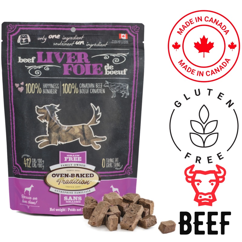 Oven-Baked Tradition - Dehydrated Beef Liver Dog Treats - 120 Grams, 250 Grams