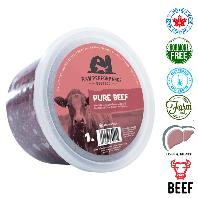 Raw Performance - Pure Beef Raw Dog Food
