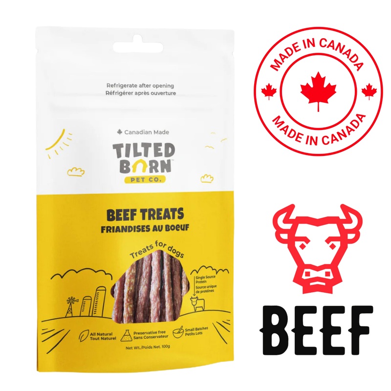 Tilted Barn - Canadian Beef Sticks Treats - 100 Grams