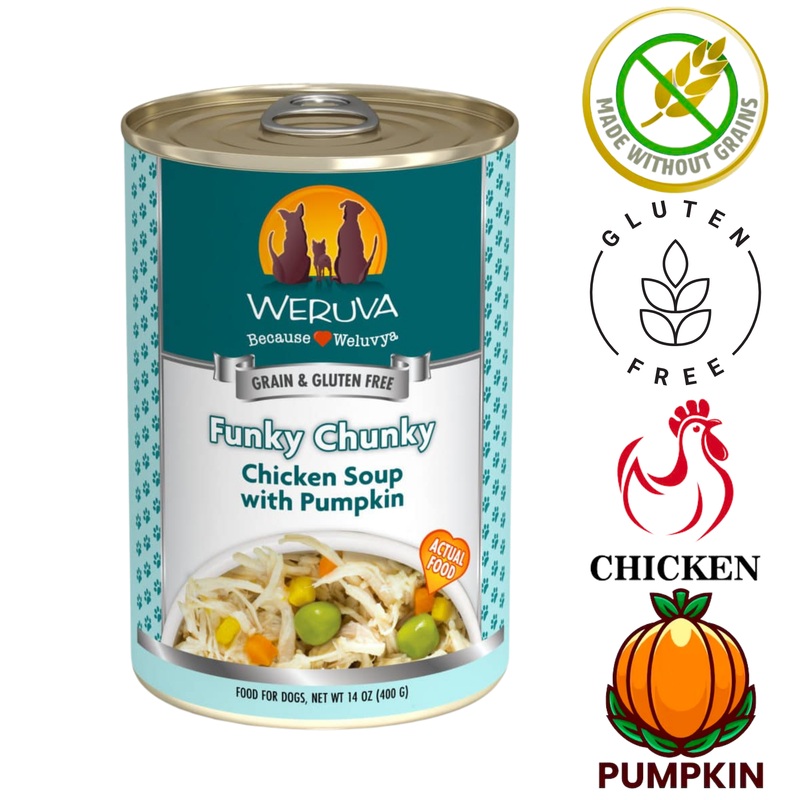 Weruva - Funky Chunky Chicken Soup Canned Dog Food - 14 Oz