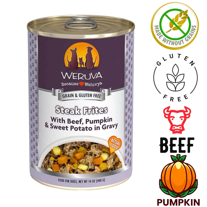 Weruva - Steak Frites Canned Dog Food - 14 Oz