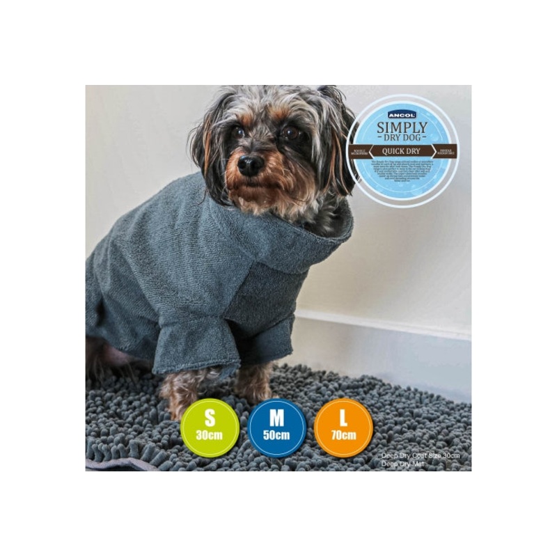 Ancol Simply Dry Deep Drying Dog Coat