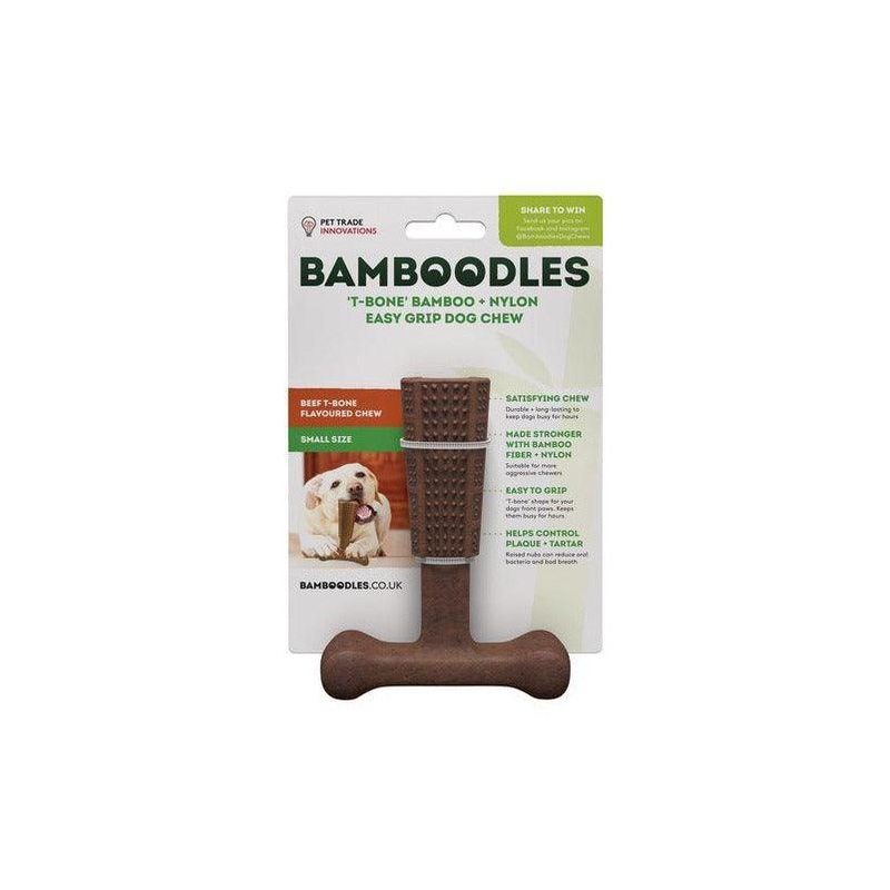 Bamboodles 'T-Bone' Easy Grip Dog Chew Toy