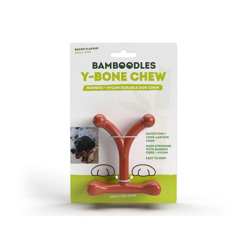 Bamboodles 'Y-Bone' Dog Bacon Flavoured Chew Toy