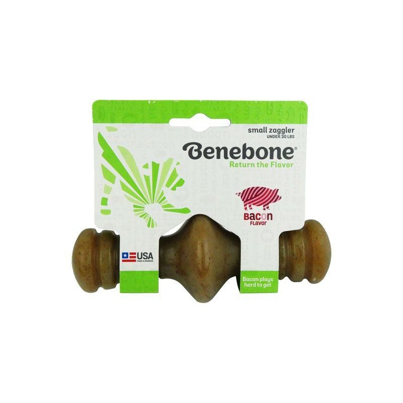 Benebone Zaggler Bacon Dog Chew Toy