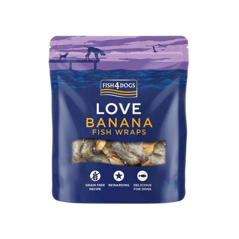 Fish4Dogs Banana Fish Wraps Dog Treats