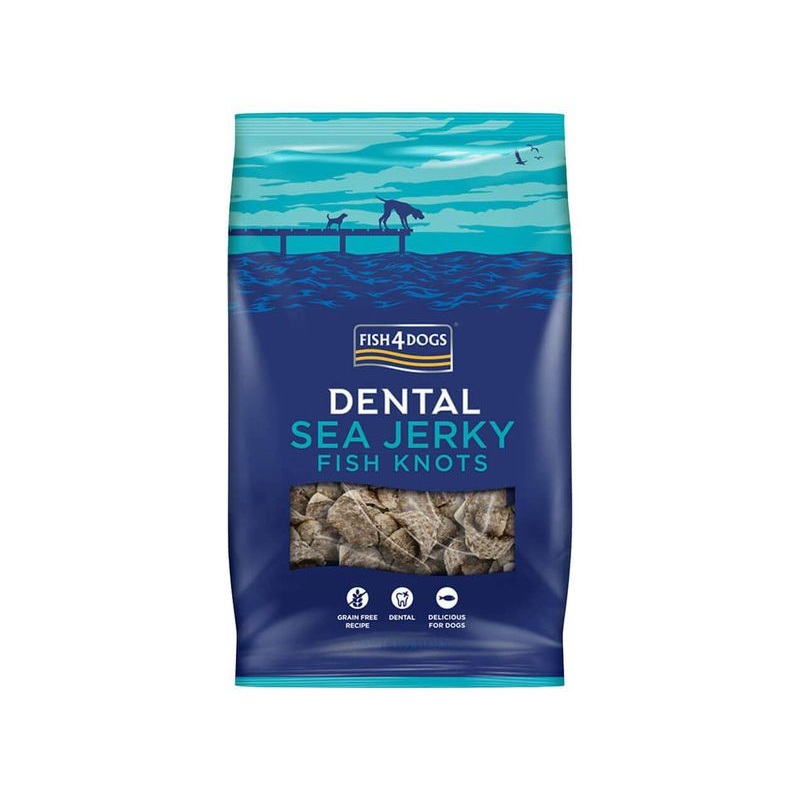 Fish4Dogs Sea Jerky Fish Knots Dental Dog Treat 100g