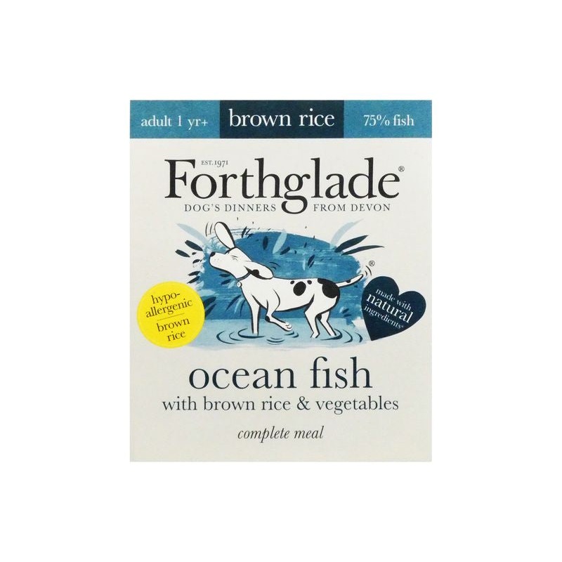Forthglade Complete Ocean Fish with Brown Rice & Vegetables Wet Dog Food (395g)