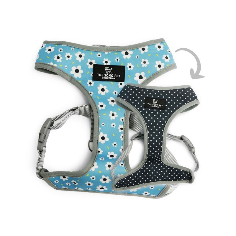Ancol Soho Reversible Dog Harness Daisy / Polka Dot