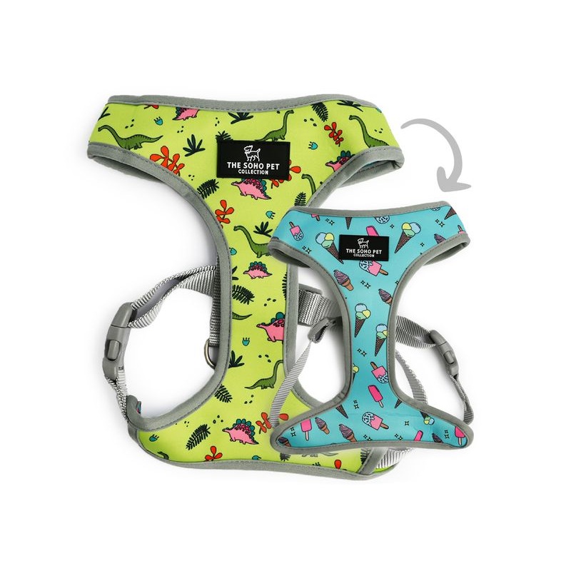 Ancol Soho Reversible Dog Harness Dino / Ice Cream