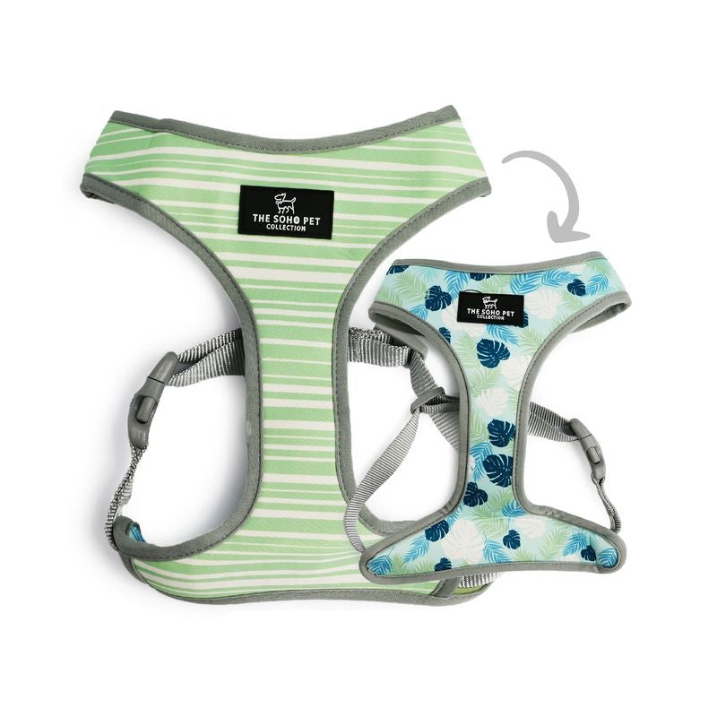 Ancol Soho Reversible Dog Harness Stripes/Leaves