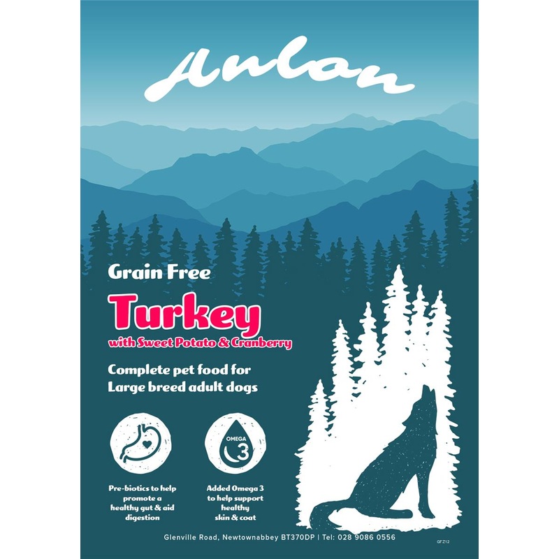 Anlon Large Breed Turkey with Sweet Potato & Cranberry Grain Free Dog Food