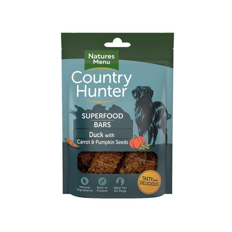 Country Hunter Superfood Bar Duck Dog Treats 100g