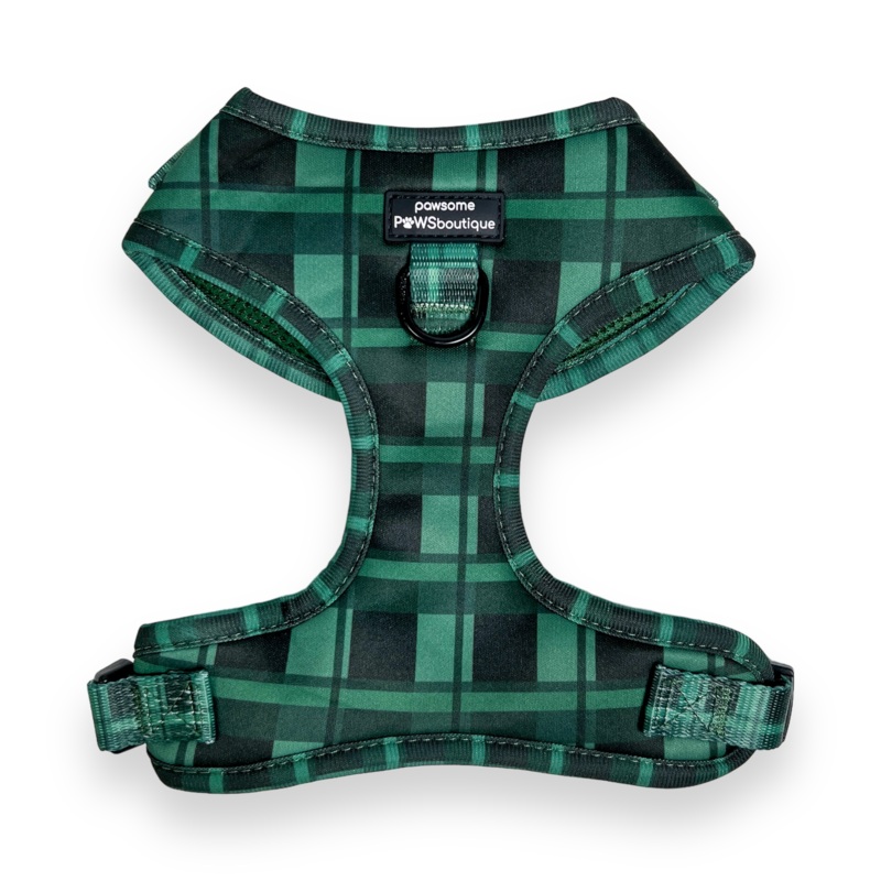 Pawsome Paws Boutique D-Ring Adjustable Dog Harness - Lumberjack