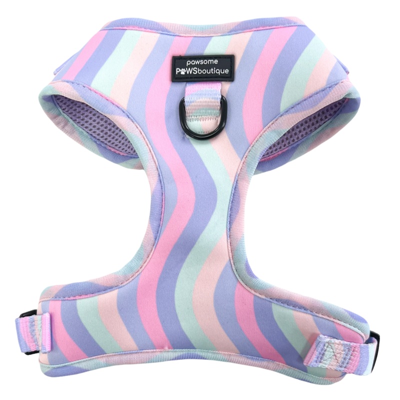 Pawsome Paws Boutique - D-Ring Adjustable Dog Harness  Pastel Swirl