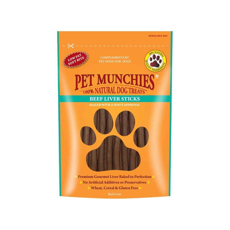 Pet Munchies Beef Liver Sticks Dog Treats 90g