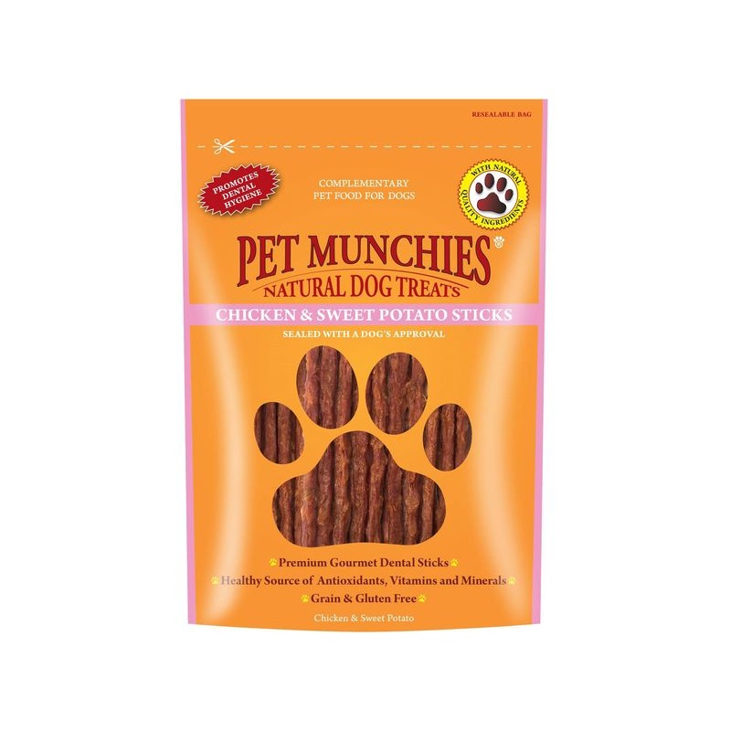 Pet Munchies Chicken and Sweet Potato Dog Treats 90g