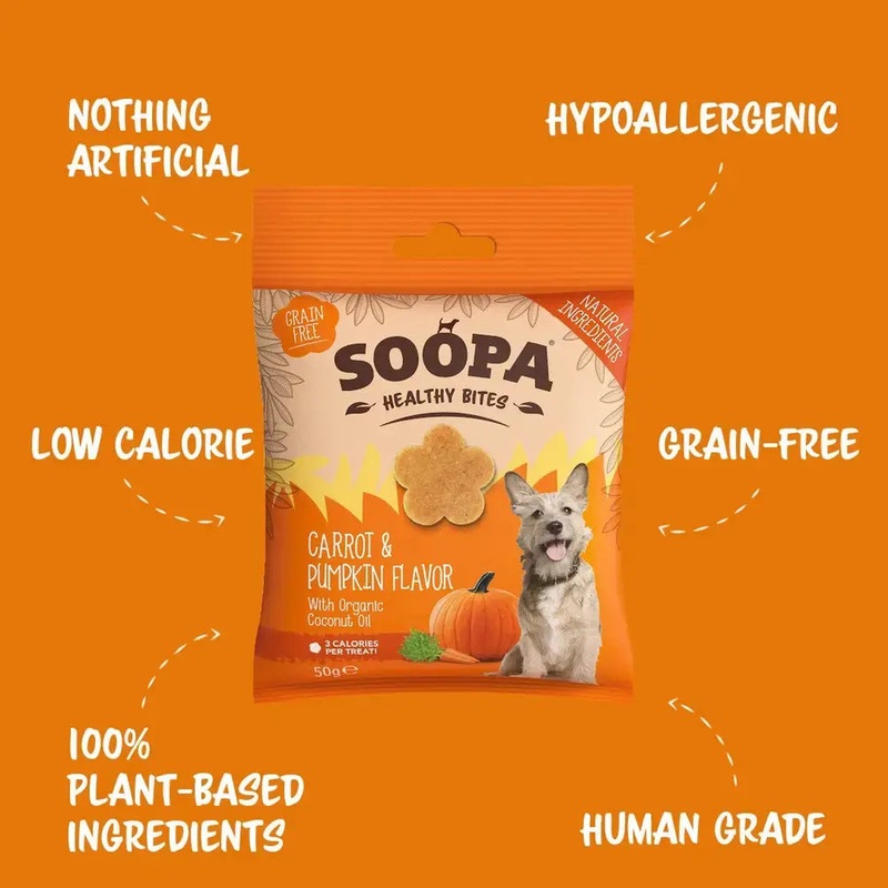 Soopa Carrot & Pumpkin Healthy Bites Dog Treats
