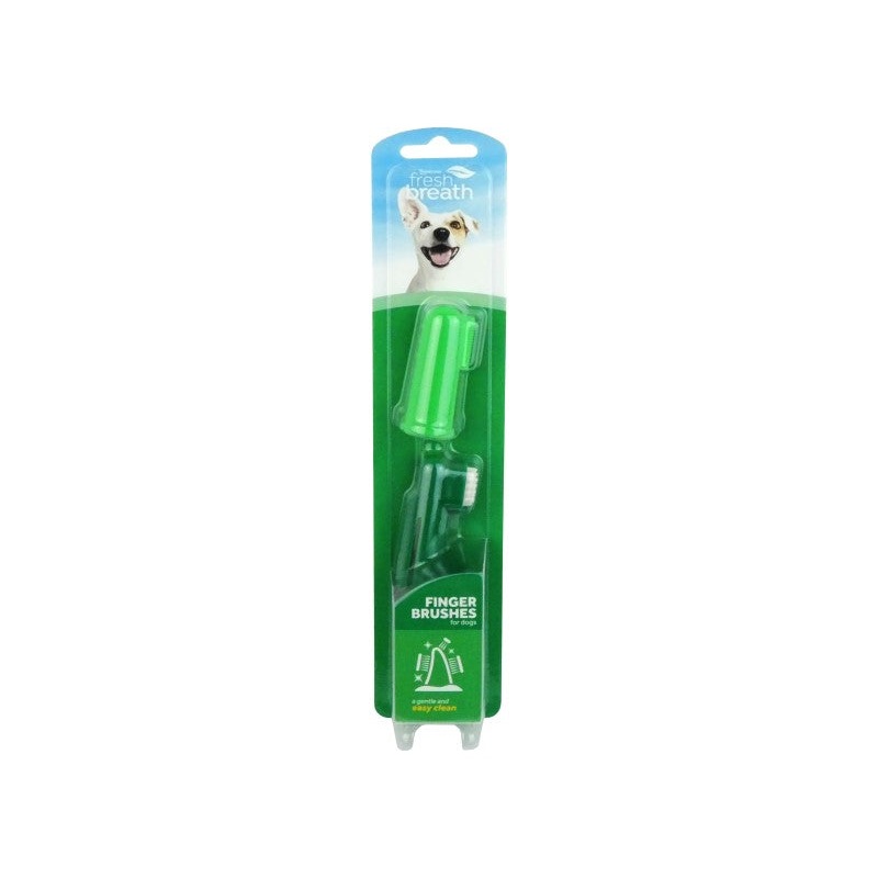 TropiClean Fresh Breath Finger Toothbrush for Dogs (2 Pack)