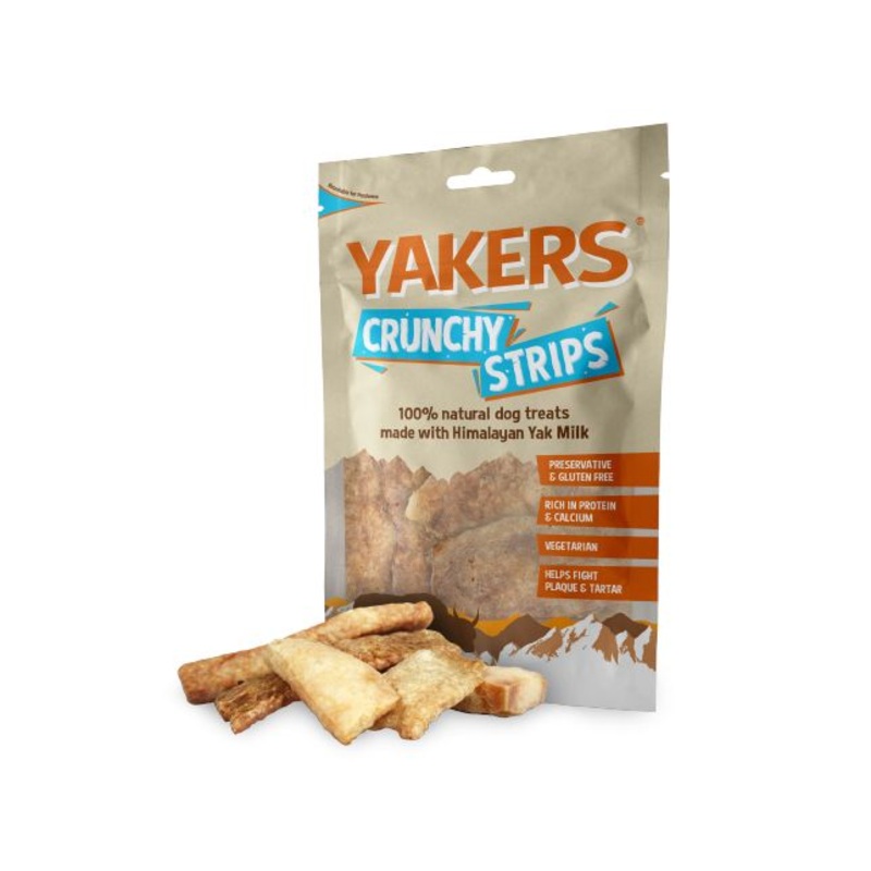 Yakers Crunchy Strips Dog Treats 70g