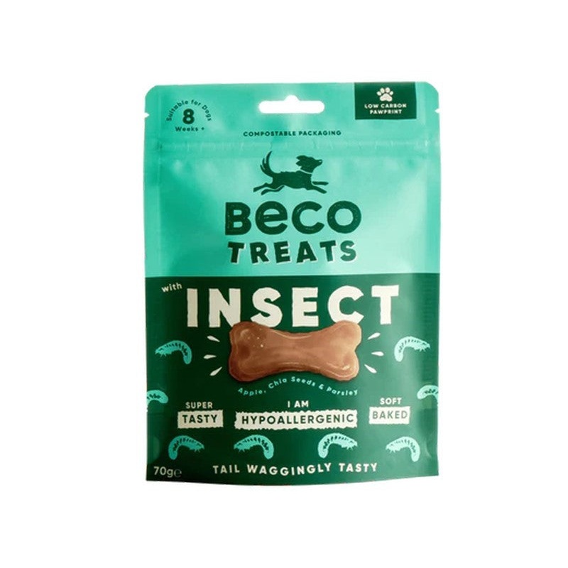 Beco Insect Dog Treats with Apple & Chia Seeds 70g