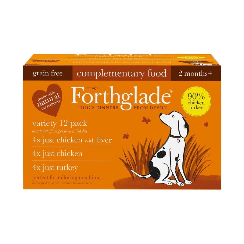 Forthglade Just Poultry Wet Dog Food Multipack 12 x 395g
