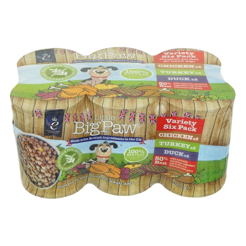 Little Big Paws Assorted Poultry Wet Dog Food Multipack