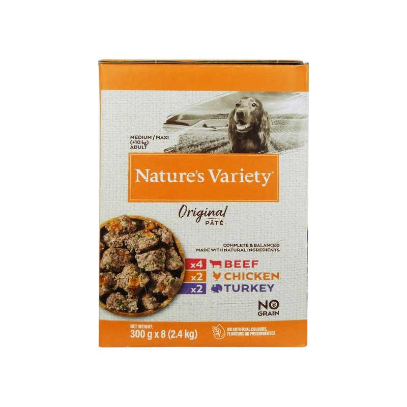Nature's Variety Medium Dog Original Pate Pouch Multipack
