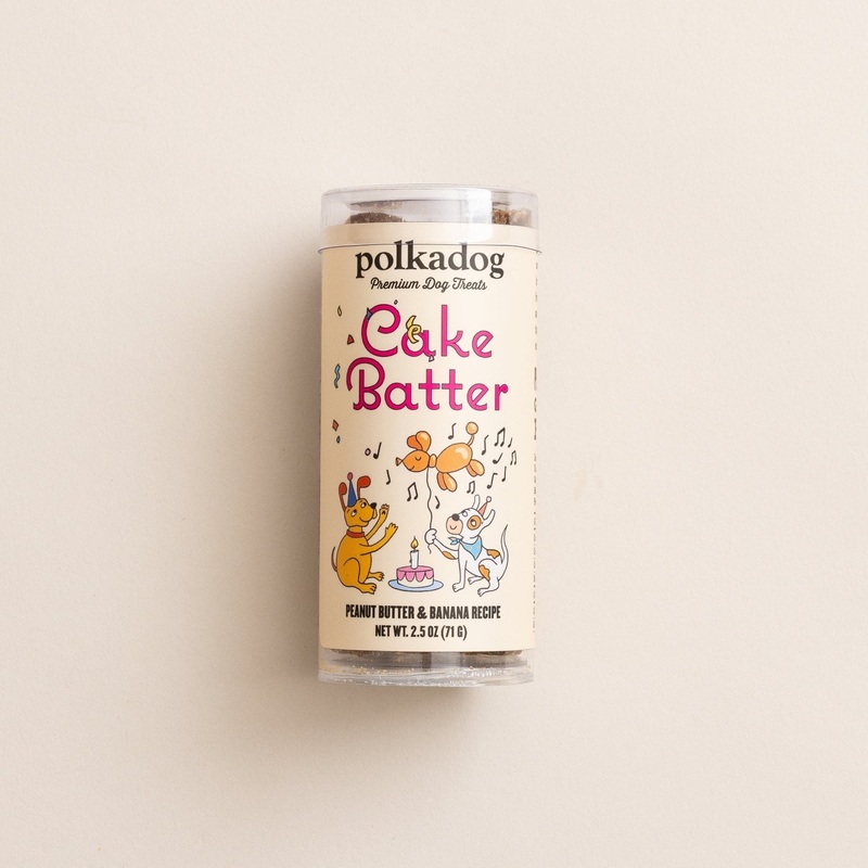PolkaDog Cake Batter Soft and Chewy Dog Treats 2.5oz Tube