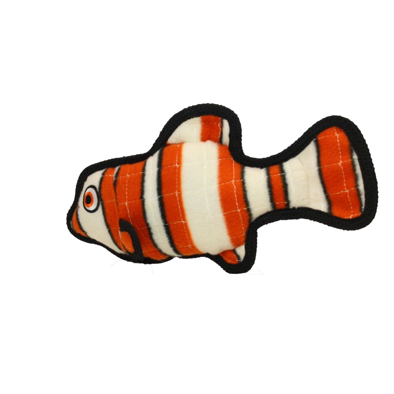 Tuffy Ocean Fish - Orange, Durable, Tough, Squeaky Dog Toy