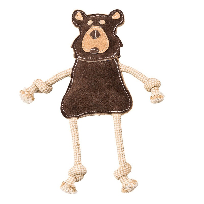 Ethical Pet Dura-Fused Leather Dog Toys with Rope Limbs