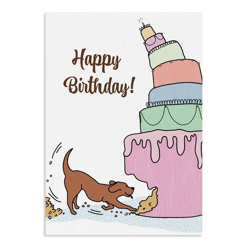 Poochie Post Edible Greeting Cards For Dogs, Happy Birthday Cake