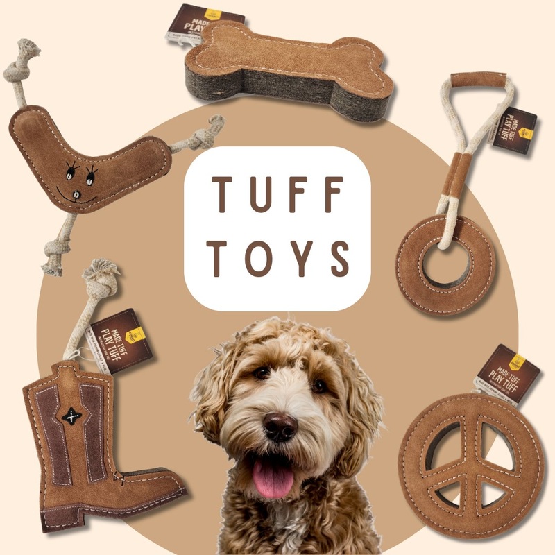 TUFF TOYS - Leather Dog Toys