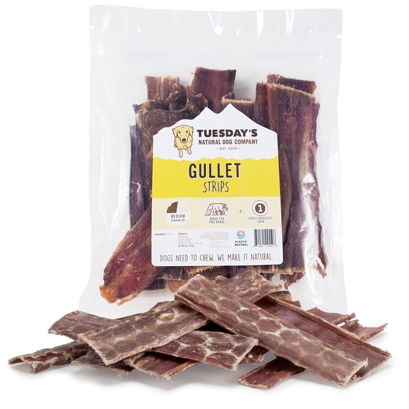 Beef Gullet Strips 6" -  6oz bag