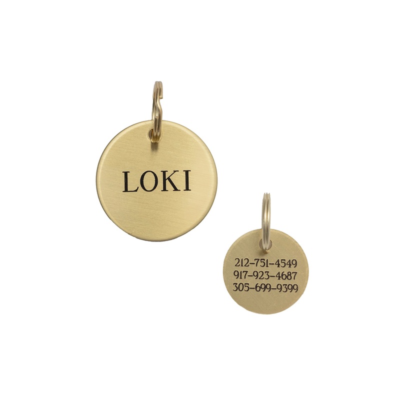 Brass - ID Tag - Round - Dog Tag