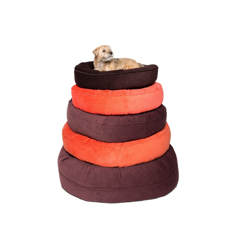 Canine Styles - Corduroy Chocolate Brown or Orange - Dog Bed