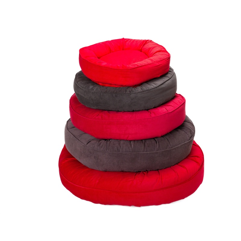 Canine Styles - Corduroy Gray - Corduroy Red - Dog Bed