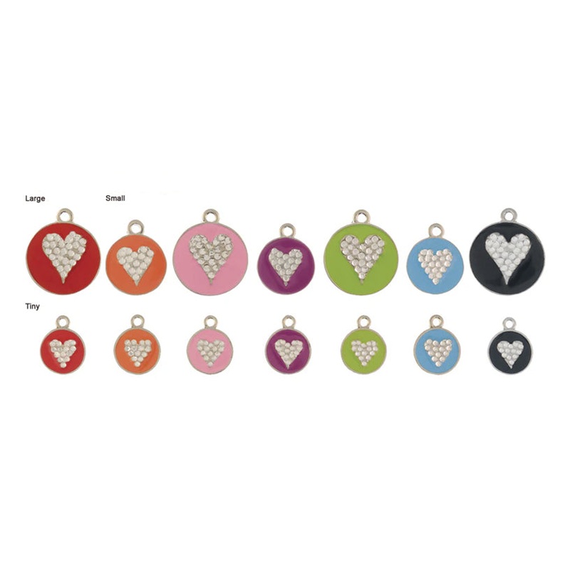 Crystal Hearts - ID Tag - Dog Tag - Laminated Print