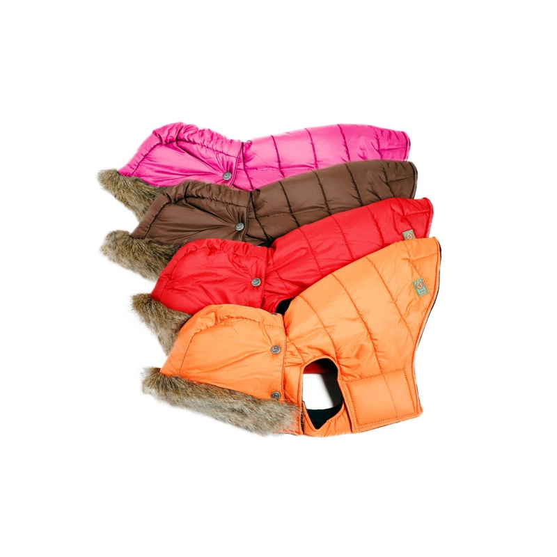 Hooded Parka, Pink, Red, Orange, Brown - Aspen Collection