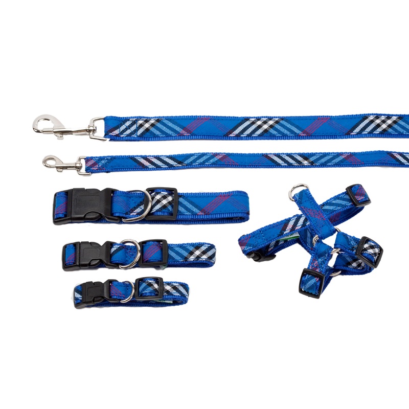 Signature Plaid Collection - Dog Collars, Harnesses & Leads - Blue Plaid