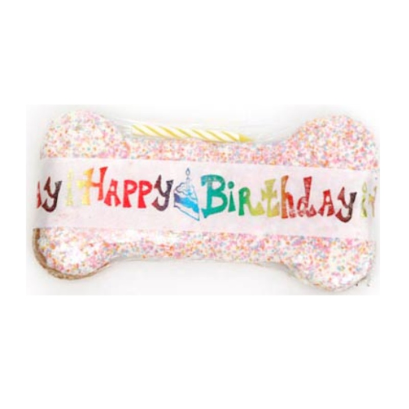 Specialty - Happy Birthday - Peanut Butter - Dog Bone - USA