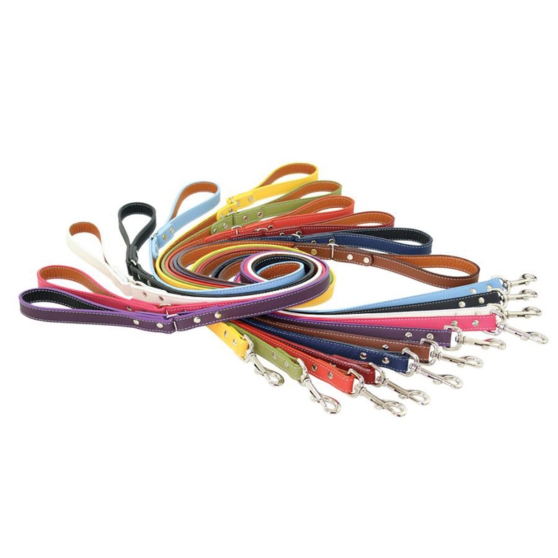 Auburn Dog Lead - Soft Leather - 11 Color Options - 4Ft, 5Ft & 6Ft